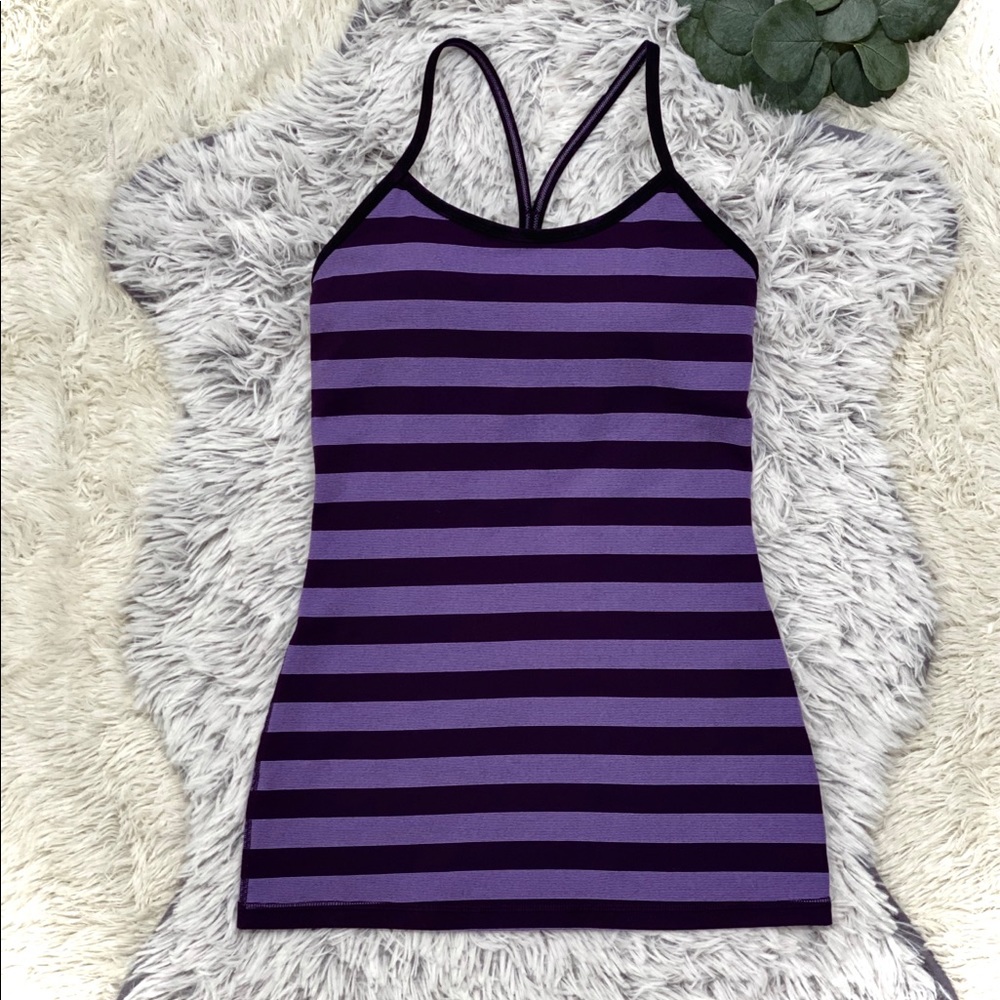 Lululemon Power Y Tank 4 SM - Micro Macro Stripe